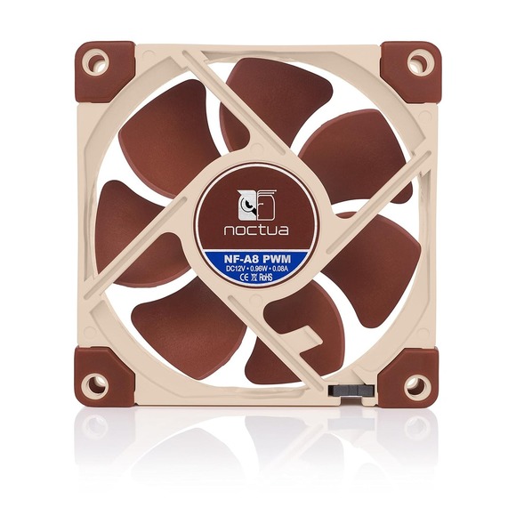 Noctua NF-A8 PWM, Premium Quiet Fan, 4-Pin (80mm, Brown) - Picture 4 of 11